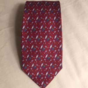 Vineyard Vines Martha’s Vineyard Collection Wine Grapes Glass Vino 100% Silk Tie